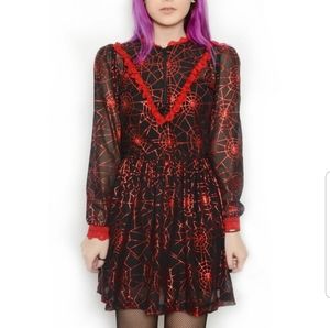 Black/White Victorian Lace Skater Dress